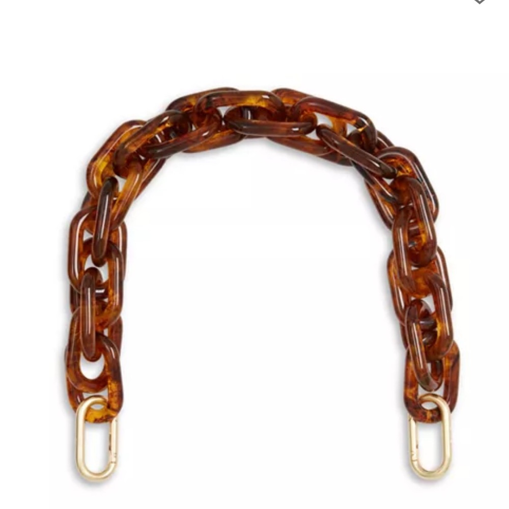 Clare V tortoise resin shortie strap